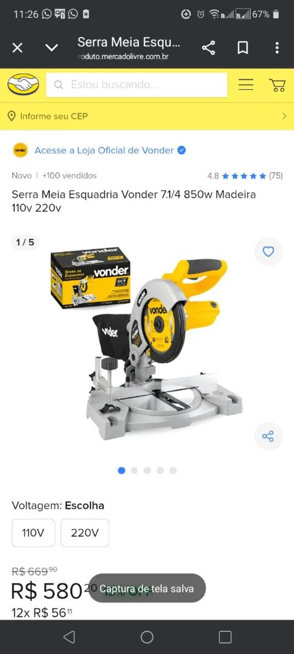 meia esquadria vonder64985883797890120