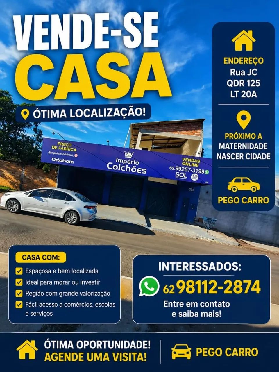 Casa com sala comercial 