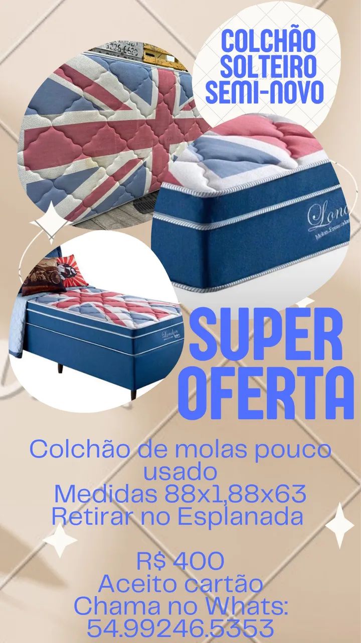 Colchão de molas solteiro 