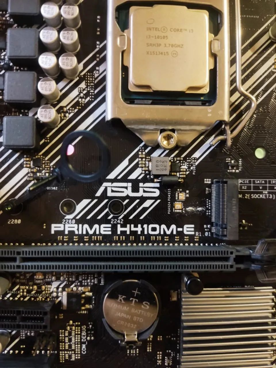 Kit Upgrade Placa Mãe ASUS Prime H410M-E + Processador Intel Core i3 10105 - Foto 3
