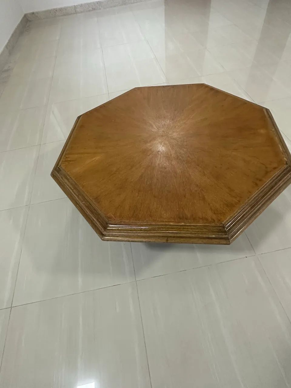 Mesa de centro oxagonal, de madeira - Foto 4
