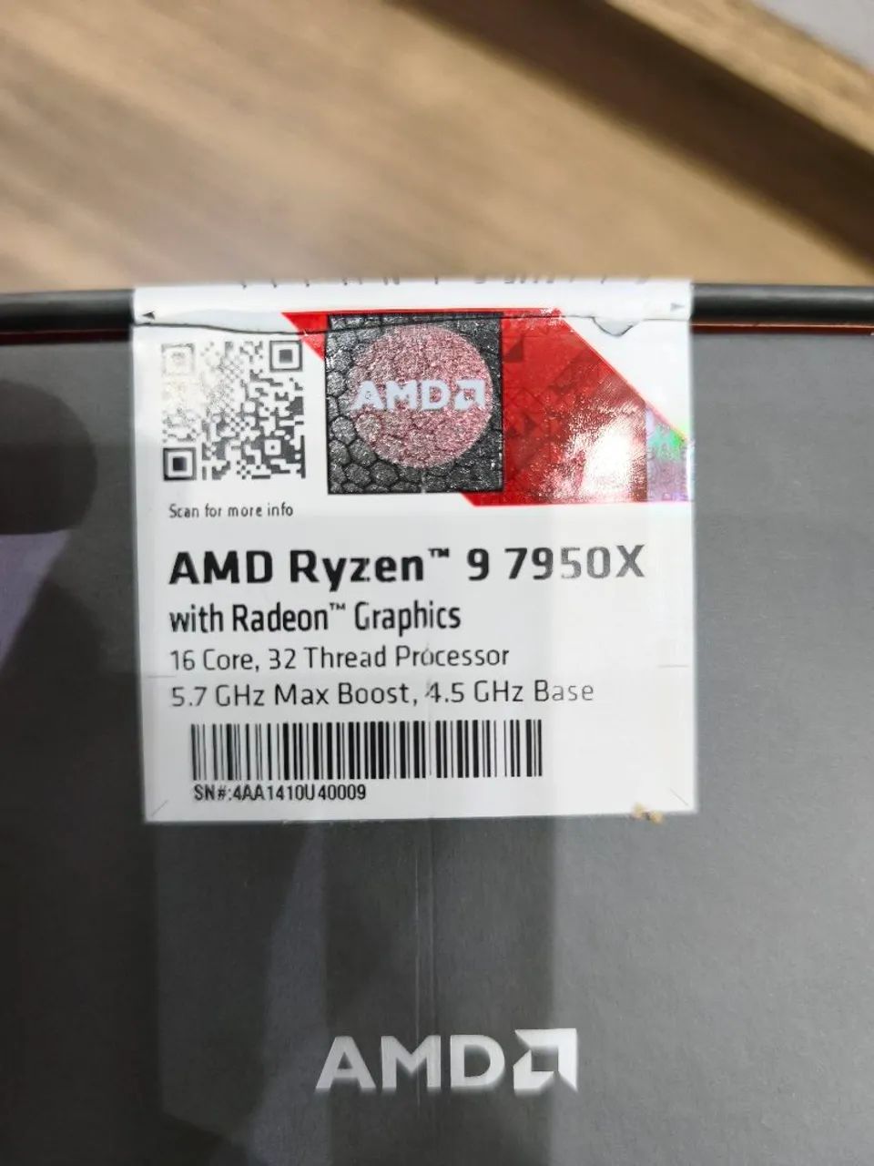 AMD Ryzen 9 7950X - 16 Cores / 32 Threads - Até 5.7GHz - Com Caixa Original