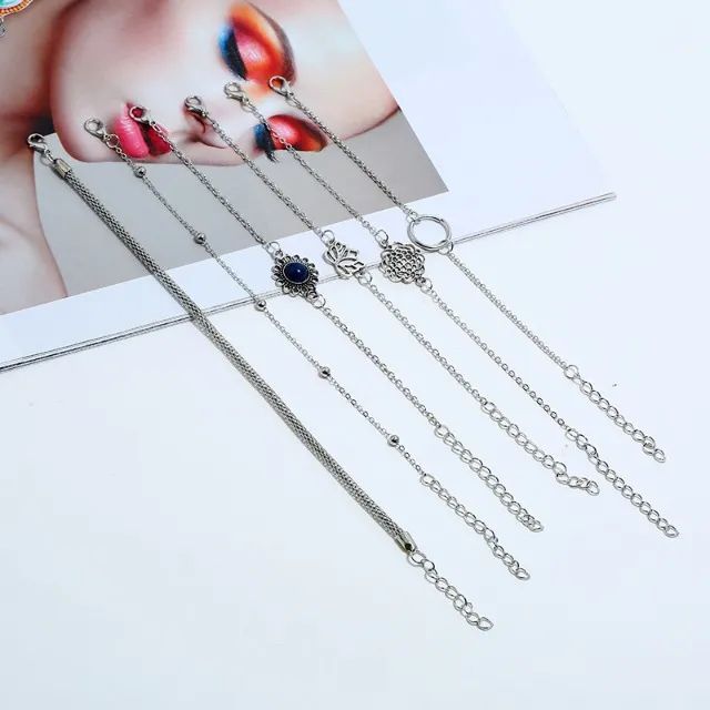  Kit com 6 Pulseiras Prateadas - Foto 3