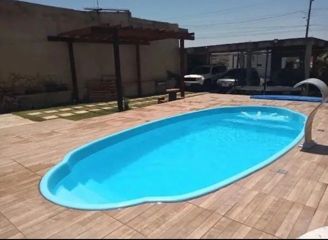 Piscina de fibra instalada 7 metros ( instalada )