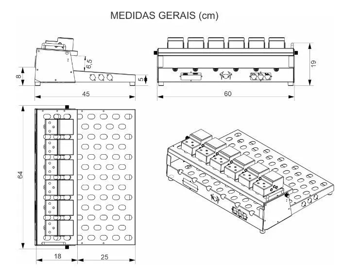 PEDALBOARD PULSE 60X45 + PLATAFORMA PARA CONTROLADORA REMOVÍVEL - Foto 5