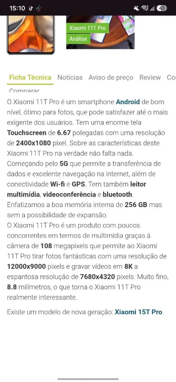 Celular Xiaomi 11T pro - Foto 3