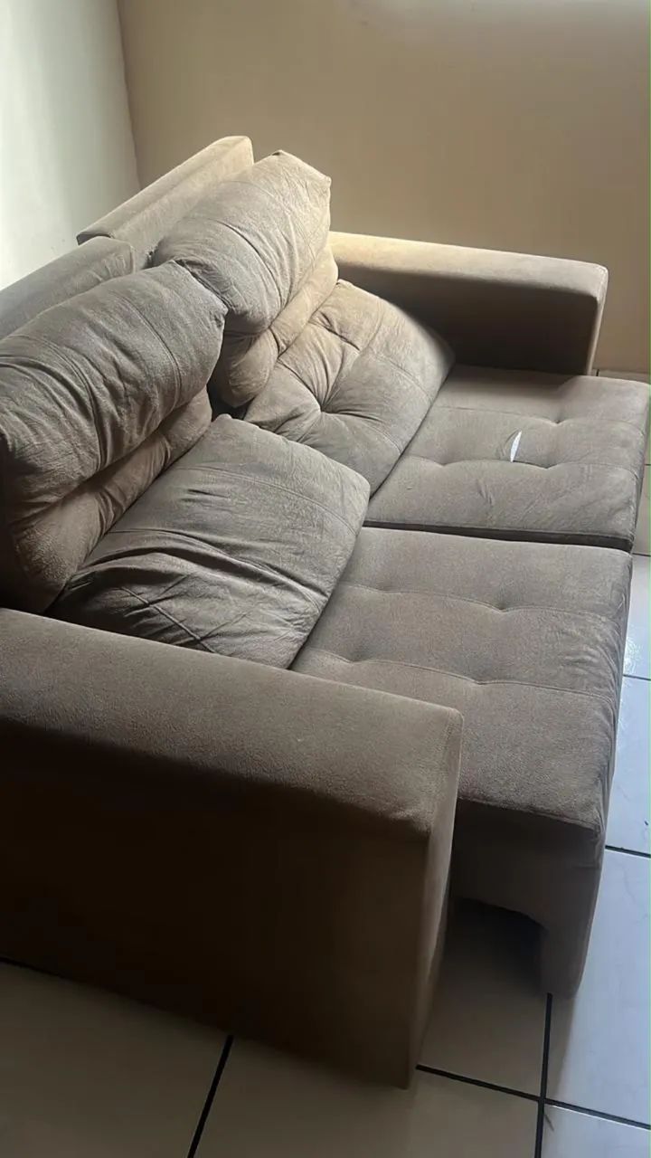 SOFÁ USADO 2 LUGARES RETRÁTIL - Foto 3