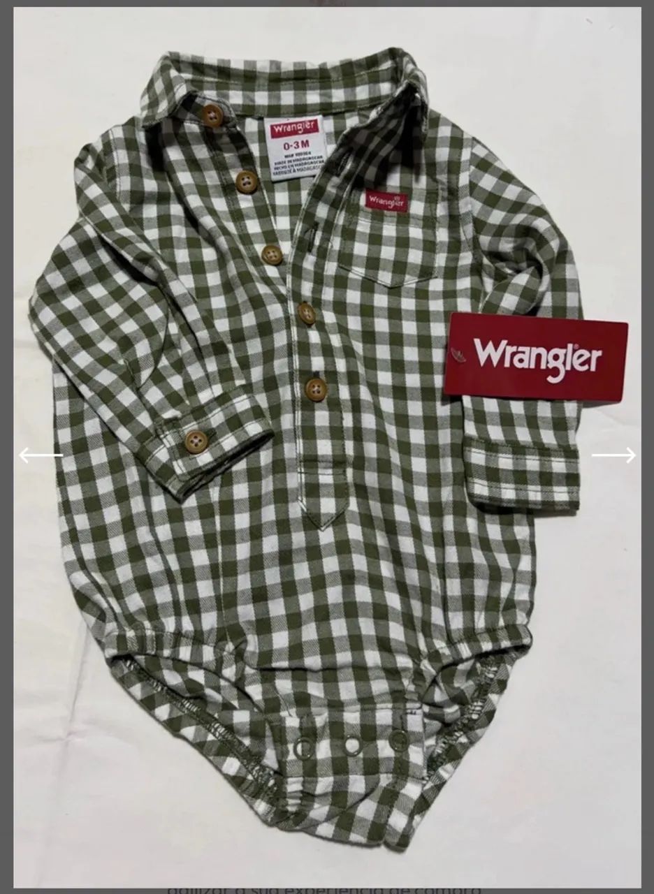Kit Body Com Calça Para Bebês Wrangler - Foto 3