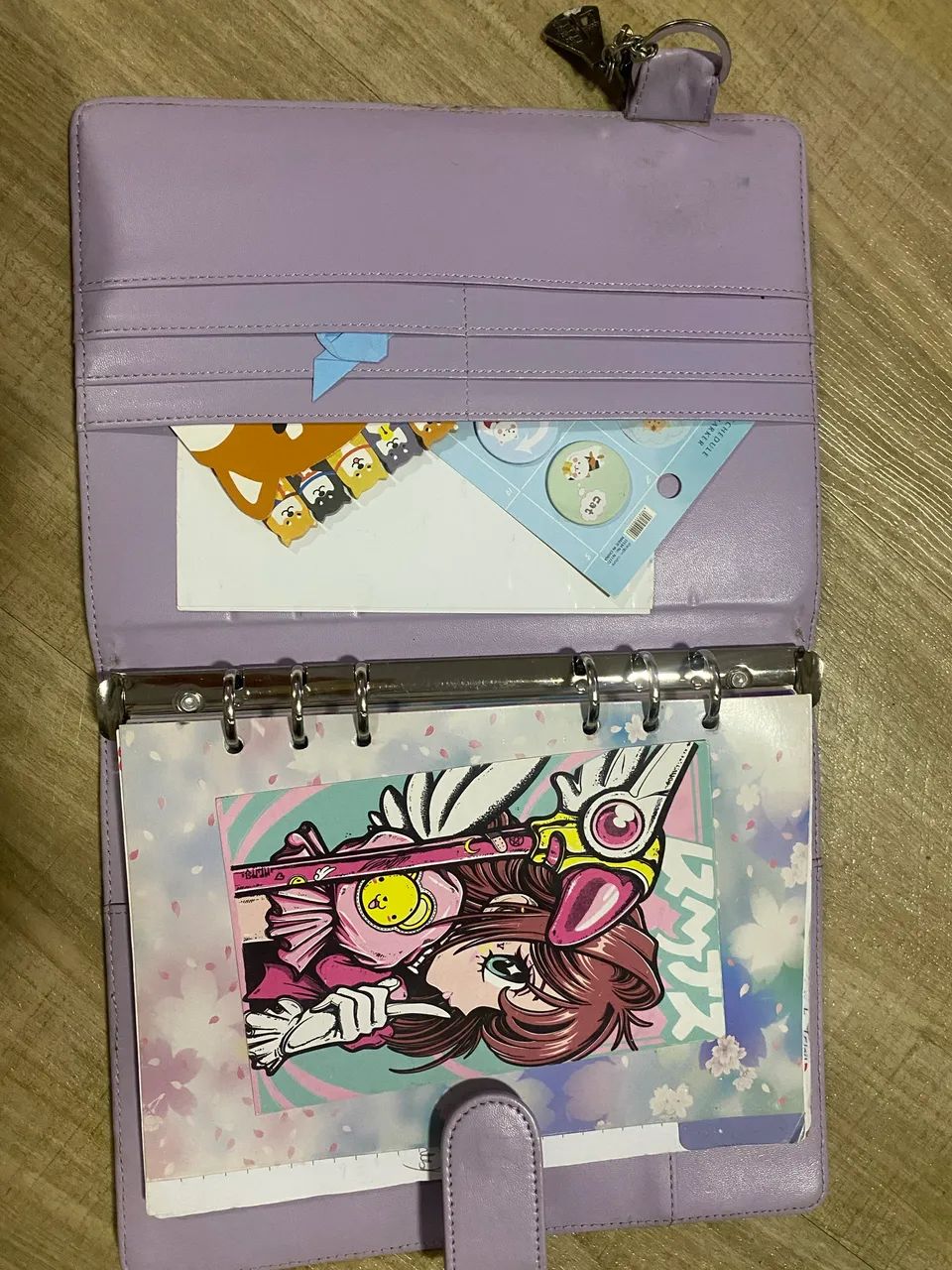 Fichário A5 Lilás com Divisórias Pasta Caderno 