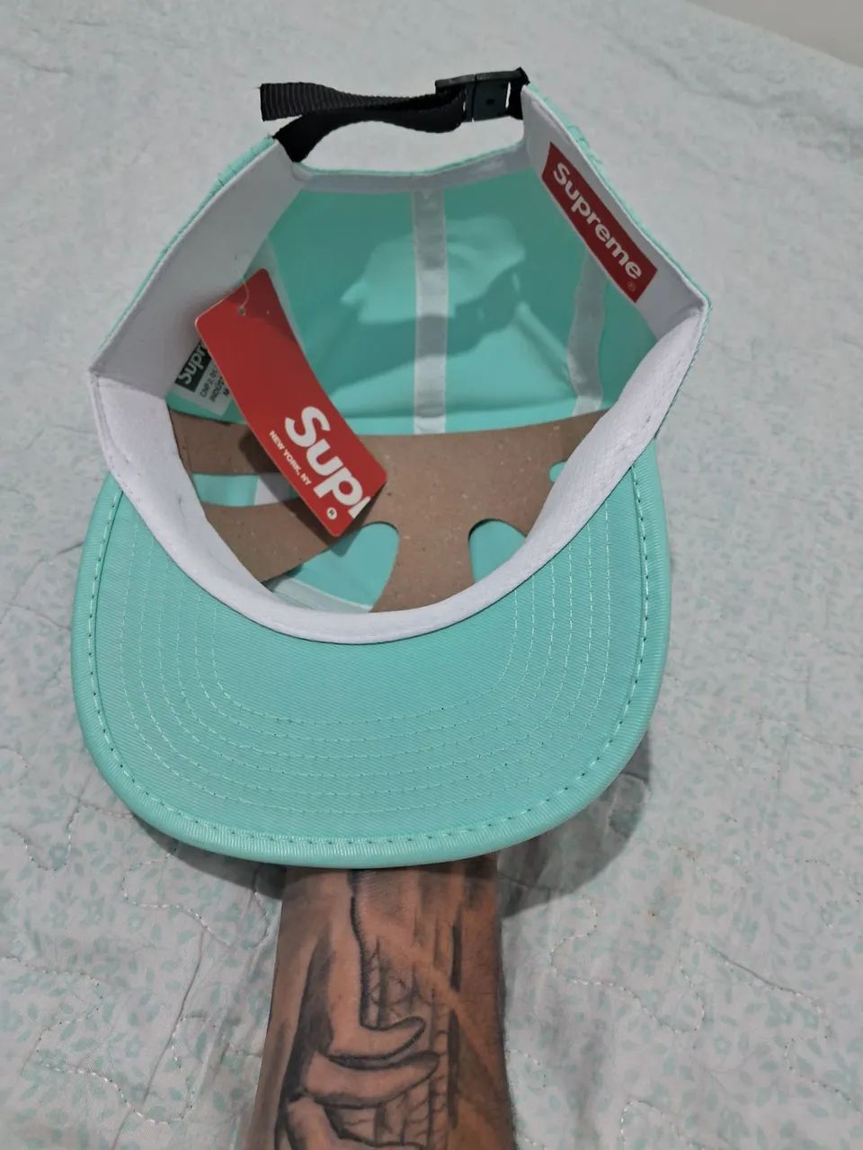boné supreme aba reta azul bebê. - Foto 4