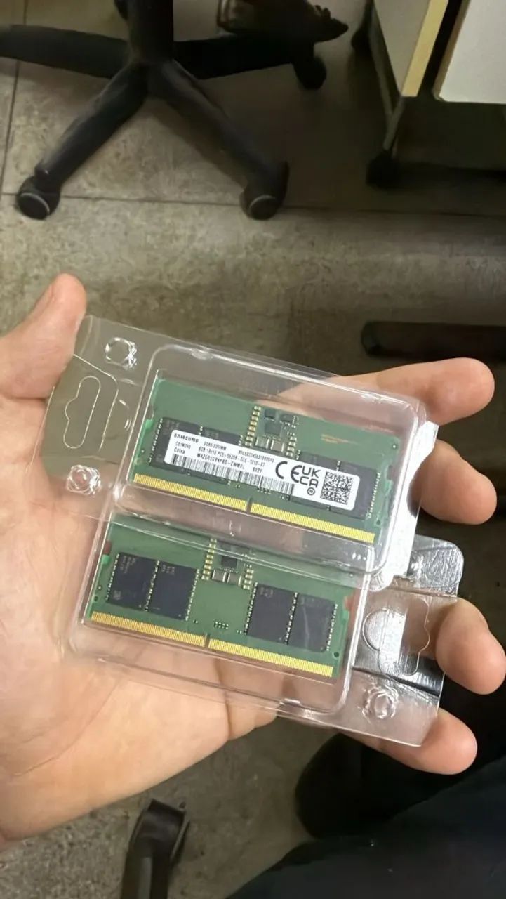 Memória RAM SAMSUNG DDR5 2x8GB 5600Mhz Para Notebook (R$ 600,00 a