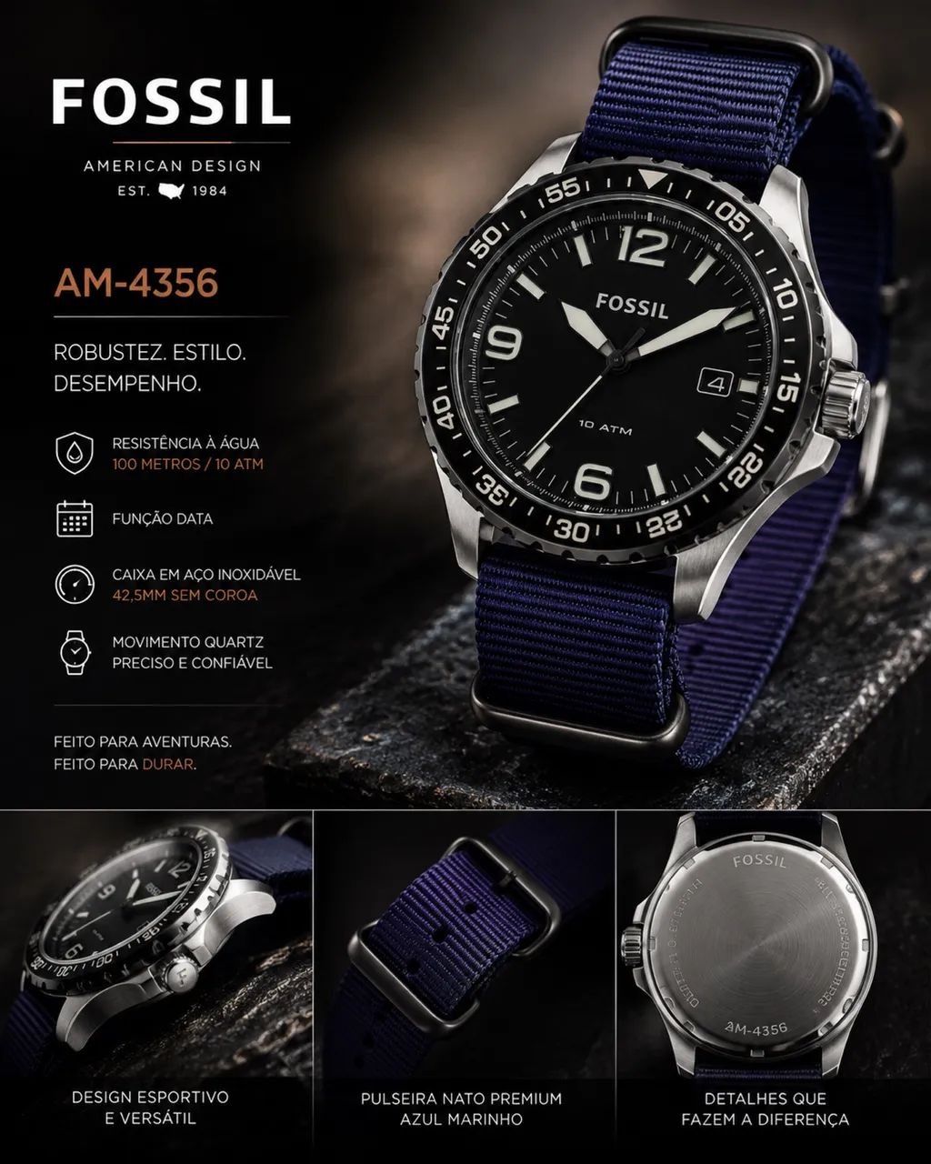 Relógio Fossil AM-4356
