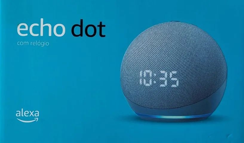 Echo Dot (4ª geração): Smart Speaker com Relógio e Alexa (nova). - Foto 4