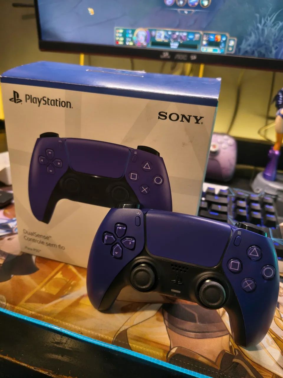 Controle Dualsense Roxo com Caixa