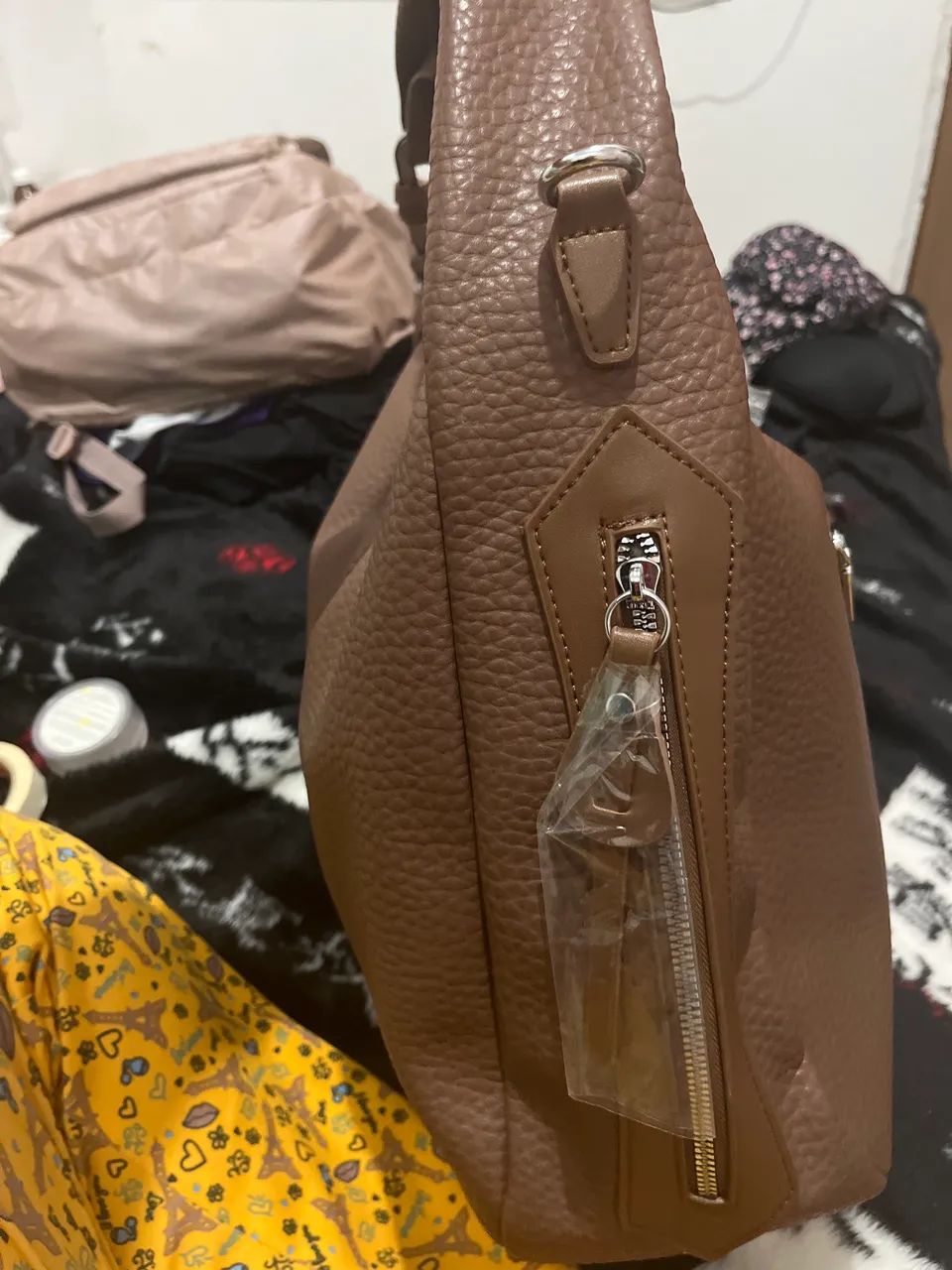 Bolsa de ombro slouchy marrom - Foto 4