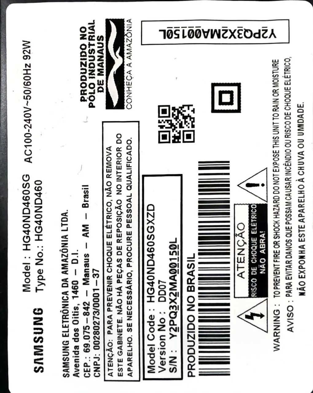 Vendo TV Samsung de 40 polegadas com a tela quebrada (display danificado). - Foto 2