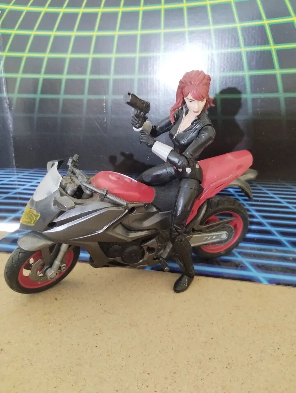 Ultimate Black Widow (Viúva Negra). Com moto, pistola,.metralhadora e head extra. - Foto 2