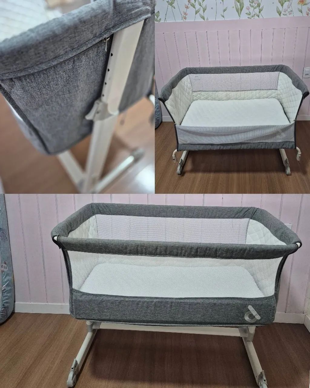 Mini berço acoplado 