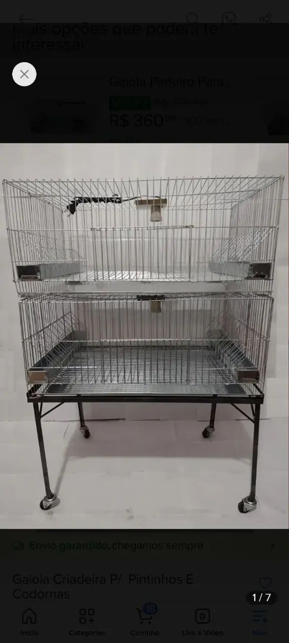 Gaiola para criar codornas/ pintinhos  - Foto 4