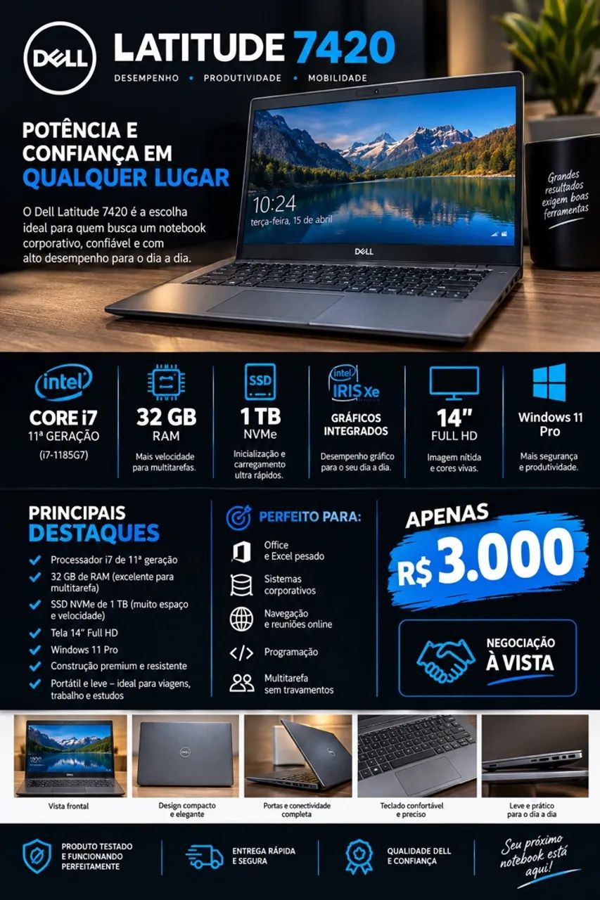 Notebook Dell Latitude 7420 - Foto 4