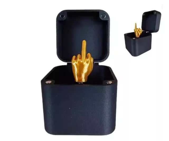 Caixa Surpresa Joia Presente Pegadinha Wow! Middle Finger - Foto 4