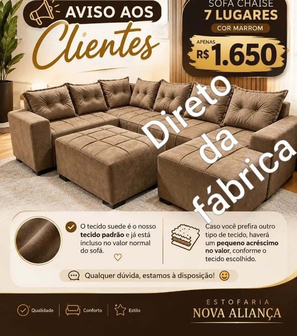 Sofá sofisticado por um excelente valor - Foto 2