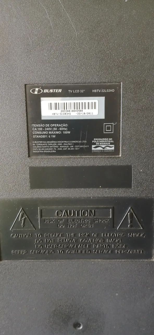 TV H-Buster 32" LCD - Usada e Funcionando Perfeitamente - Foto 4