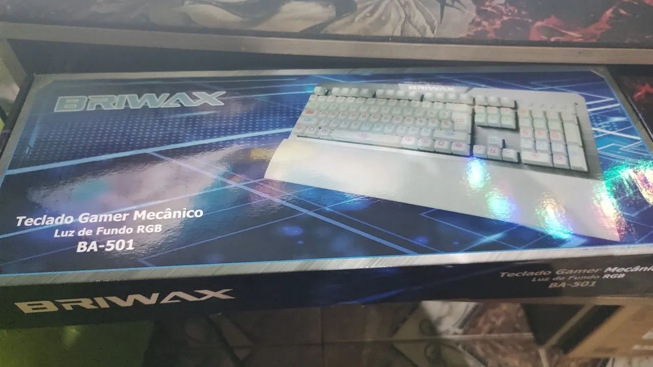 TECLADO MECÂNICO GAMER BRIWAX SWITCH BLUE LAYOUT US  - Foto 3