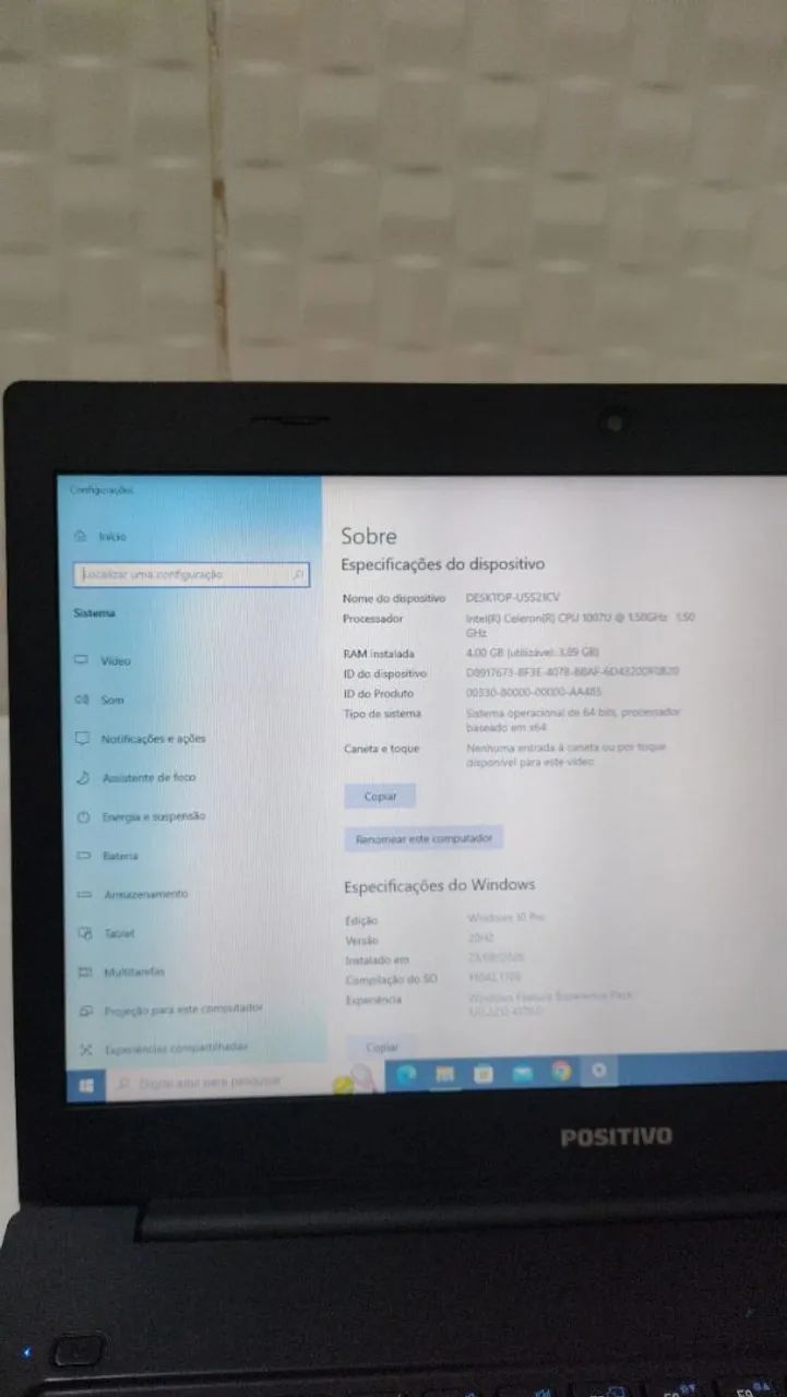 Notebook Positivo DDR3 Windows 10 Pro Ativado 4G HD 320G TOP!!! - Foto 5