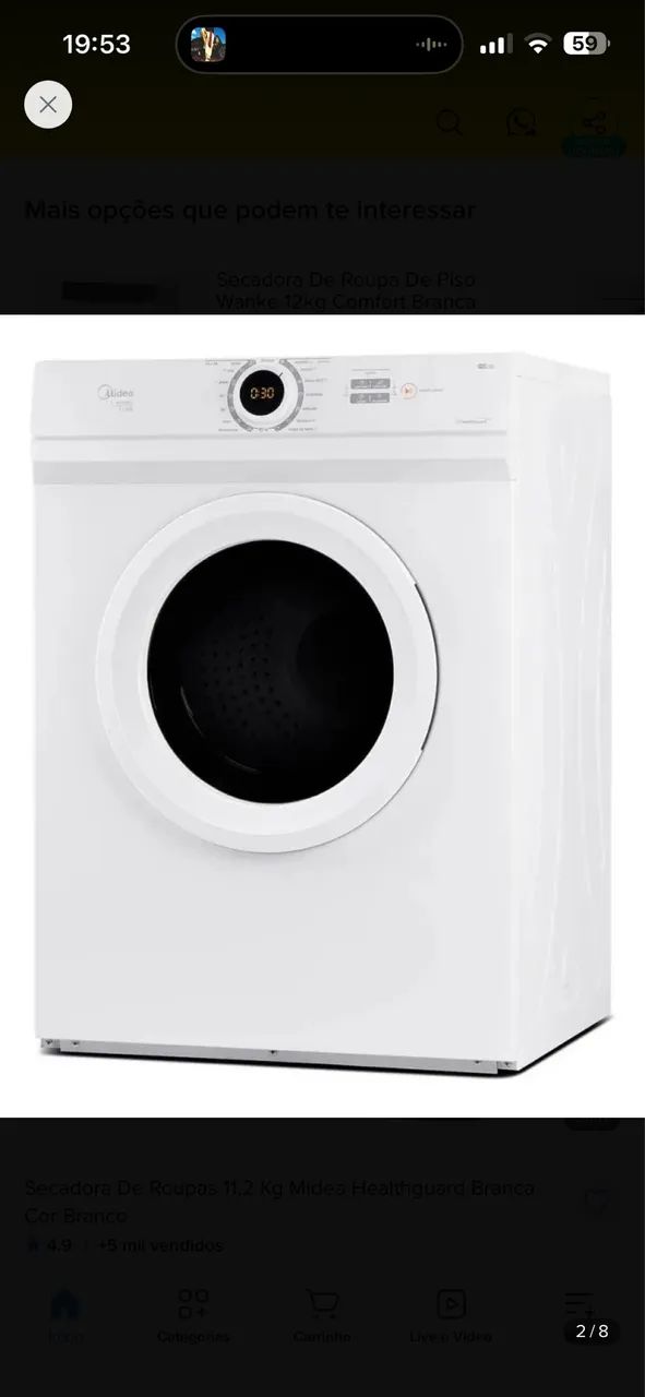 Secadora Midea 11kg Healthguard