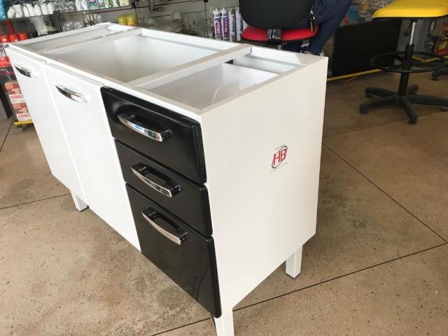 Gabinete HB 1,20 Para Pia de Cozinha Totalmente Organizada e Moderna - Foto 3