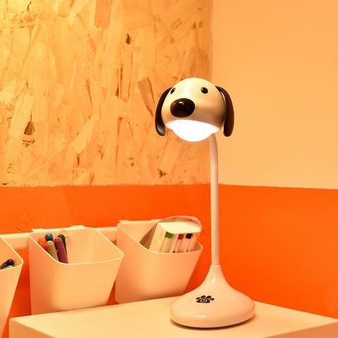 Luminária De Mesa Recarregável Em Formato de Cachorro Touch Led