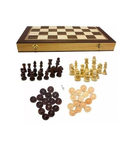 Jogo de tabuleiro xadrez dama 3 em 1 chess set pequeno hoyle