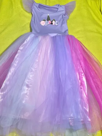 Vestido Infantil Temático Roblox C/tule Luxo Festa + Tiara