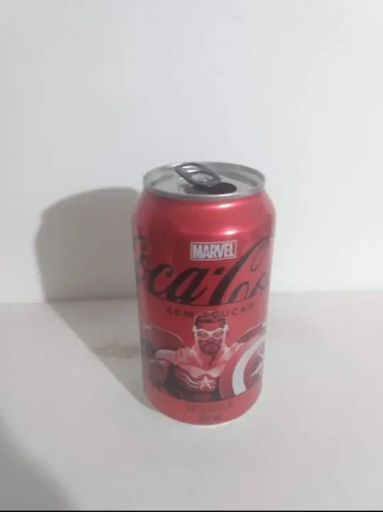 Latinha Coleção Marvel Coca Cola Capitão America Higienizada