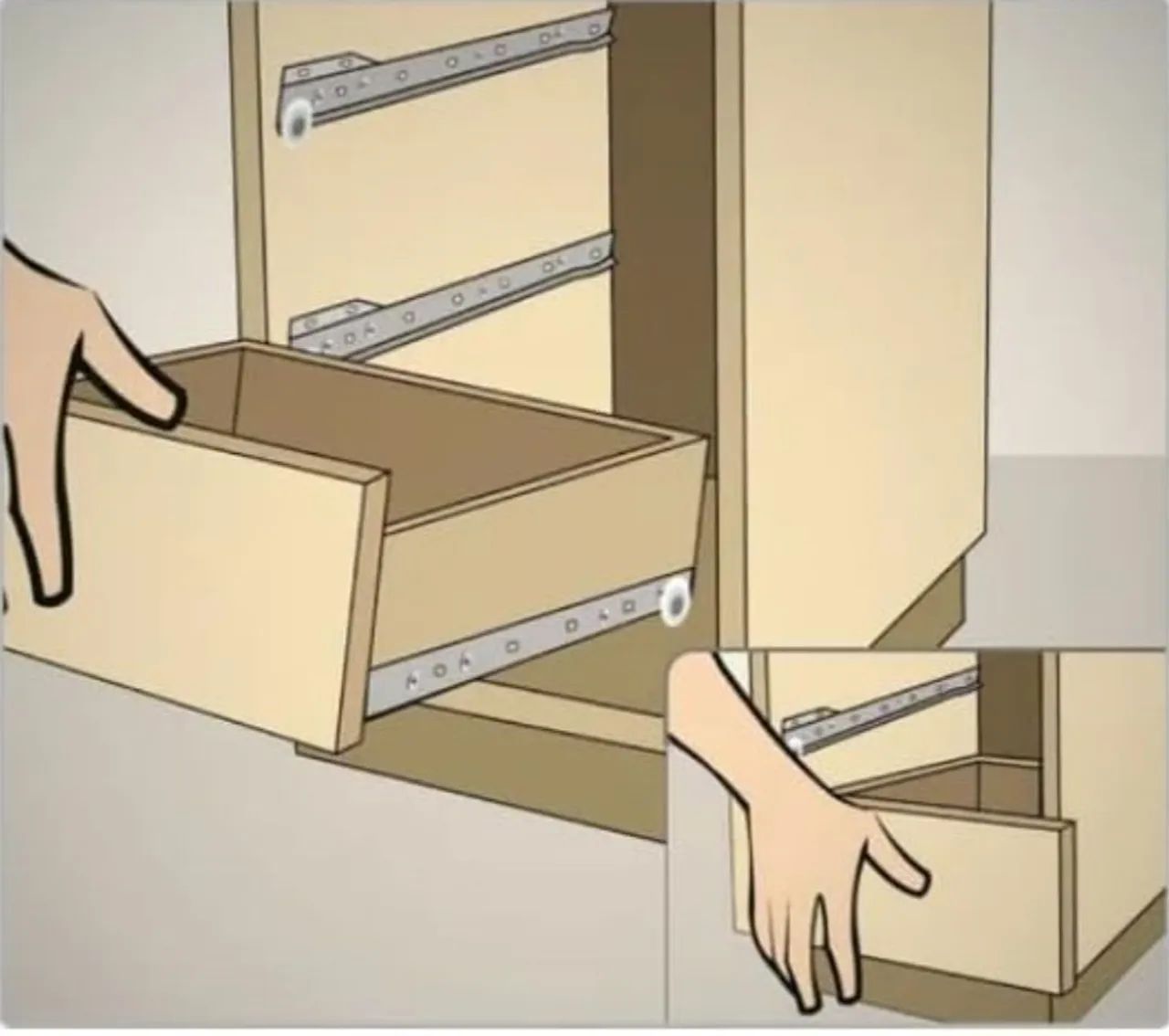 Trilhos para Corrediças de Gaveta 40cm- 4 conjuntos para 4 gavetas. - Foto 5