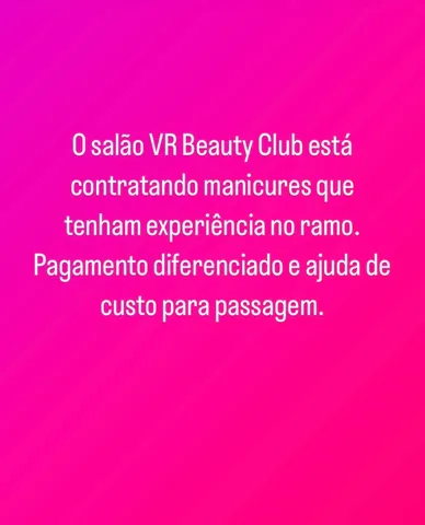 Contratação de manicure 