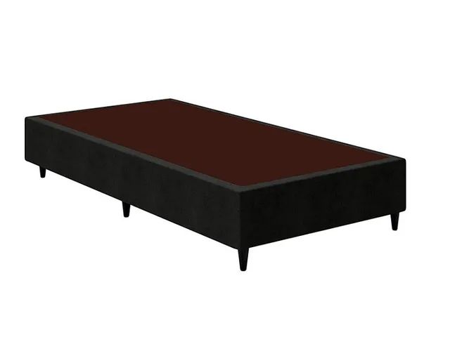 Base Box Solteiro Suede Preto Ortobom a65