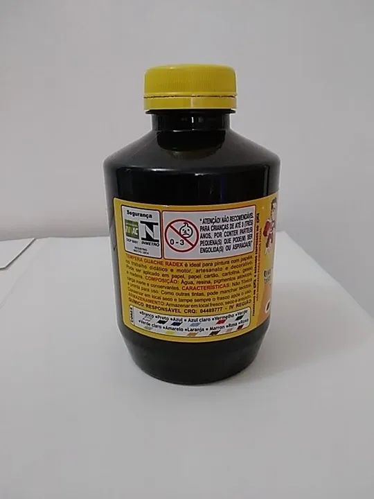 Tinta Guache Escolar Radex Pote 500ml Preto - Foto 2