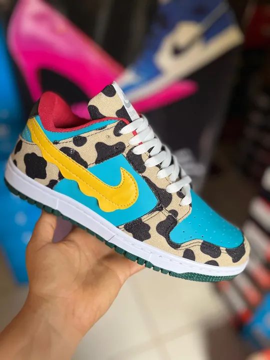 Tênis Nike Dunk estampado Vaca unissex - Foto 6