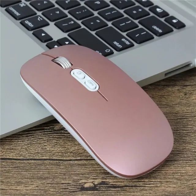Mouse Sem fio Wireless Ultrafino Recarregável 1600Dpi - Foto 4