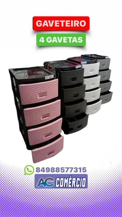 PROMOÇÃO DE GAVETEIROS DE 4 GAVETEIROS