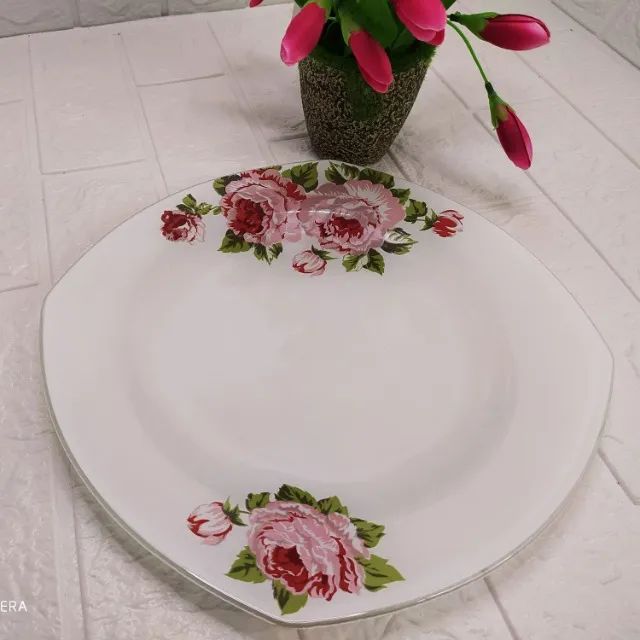 Conj. 04 Pratos Rasos Floral 26,5 Cm 17619 Bianca Promoção