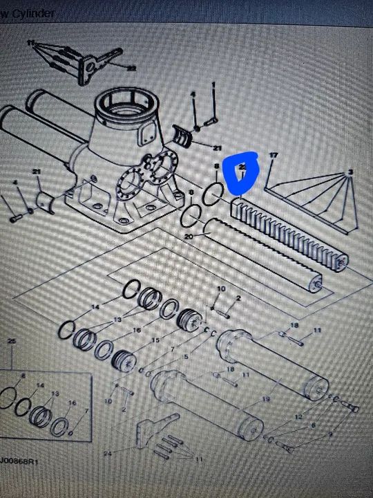 Forwarder John deere cremalheira giro nova original F044503 - Foto 6