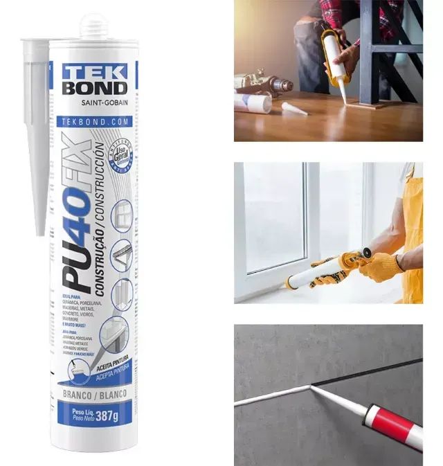Selante de Poliuretano PU 40 FIX 387 g Tekbond - Foto 3