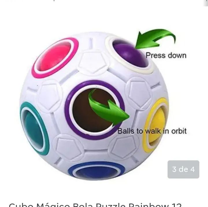 Fidget Toy Rainbow Ball Puzzle Cubo Mágico<br> - Foto 4