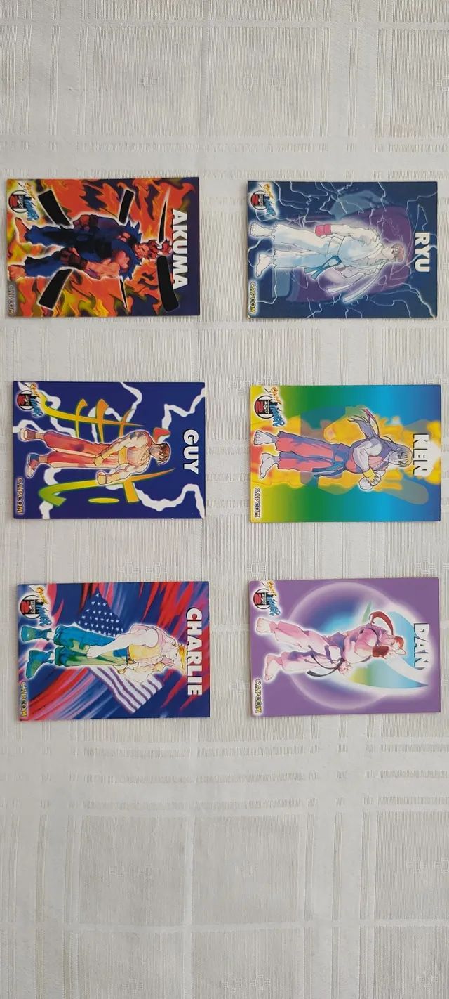 Cards Capcom Street Fighter Zero 2<br>Coleção completa com 18 cards. - Foto 2