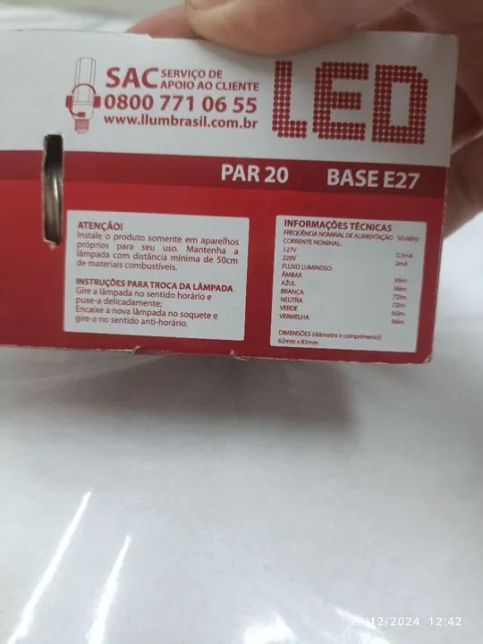 Lâmpada LED Branca E27 36 Leds 1,5W - Foto 4