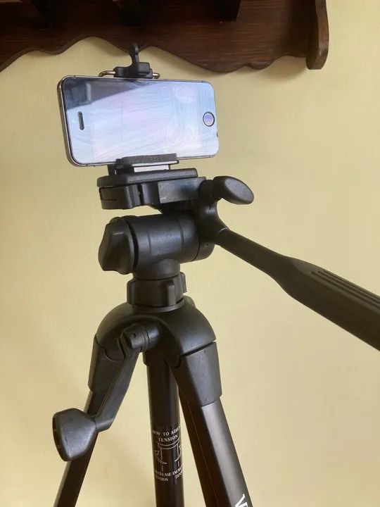 tripé profissional para câmera e/ou filmadora novo viv-vpt-5660 - Foto 5