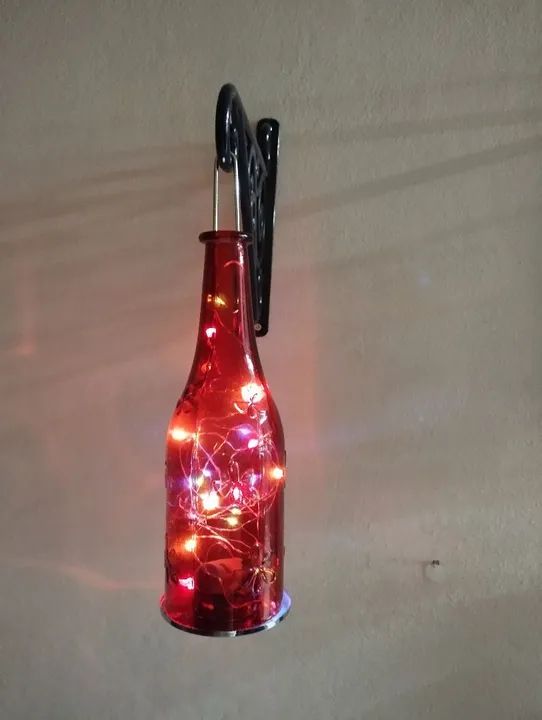 Luminária de Vidro pra vela e luz de led com suporte  - Foto 3